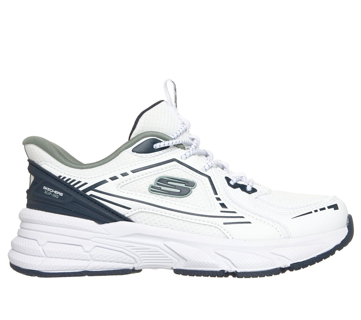 Skechers Slip-ins: Retro-Graph - Breezy-Pacer, WHITE / NAVY
